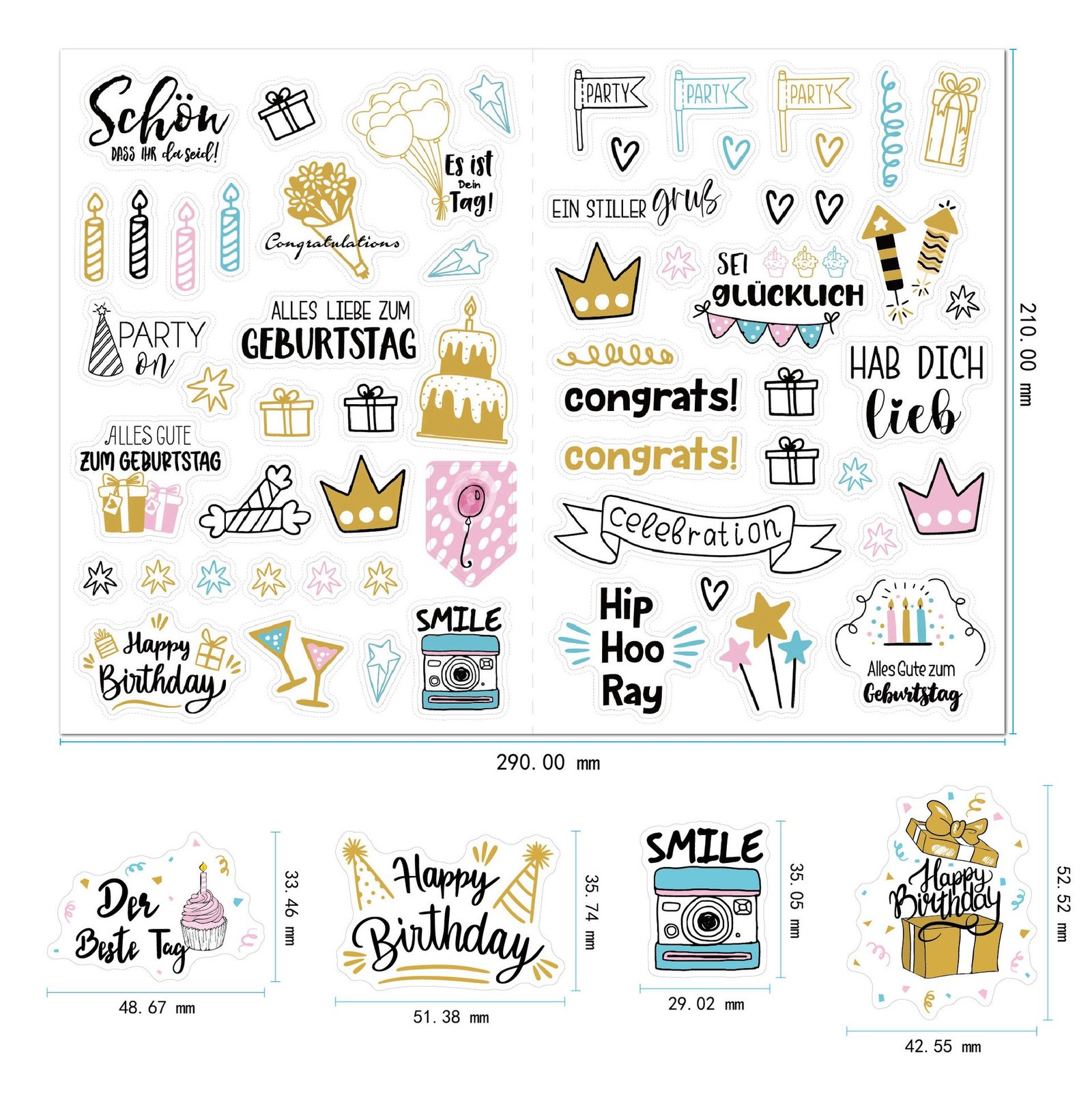 kmbm59.jpg stickers for birthdays Holidays christmas 100pcs - Image 1
